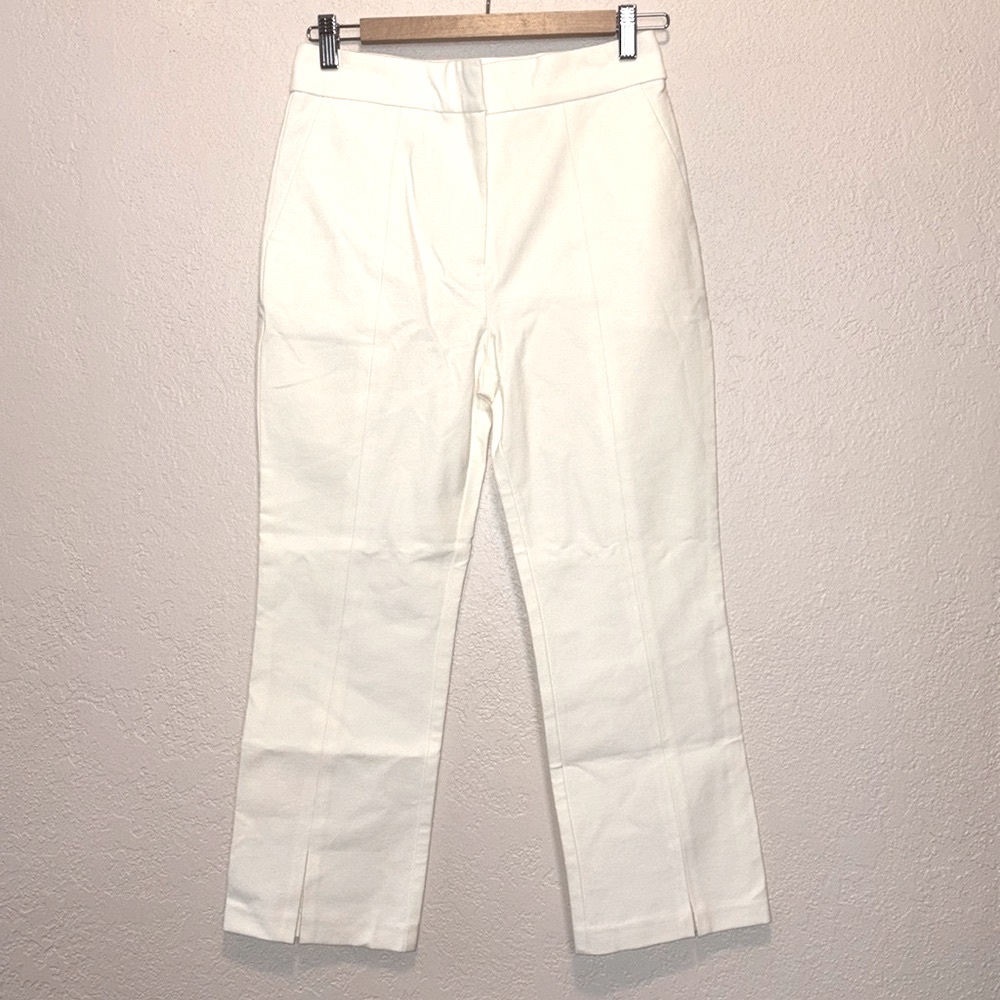 NWOT 10 Crosby Derek Lam white cotton pants size 4